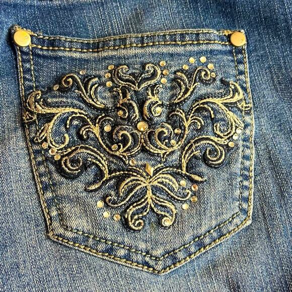 Lane Bryant Embellished Skinny Ankle Mid Rise Jeans Medium Wash Plus Size 16 - Picture 6 of 8